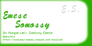 emese somossy business card